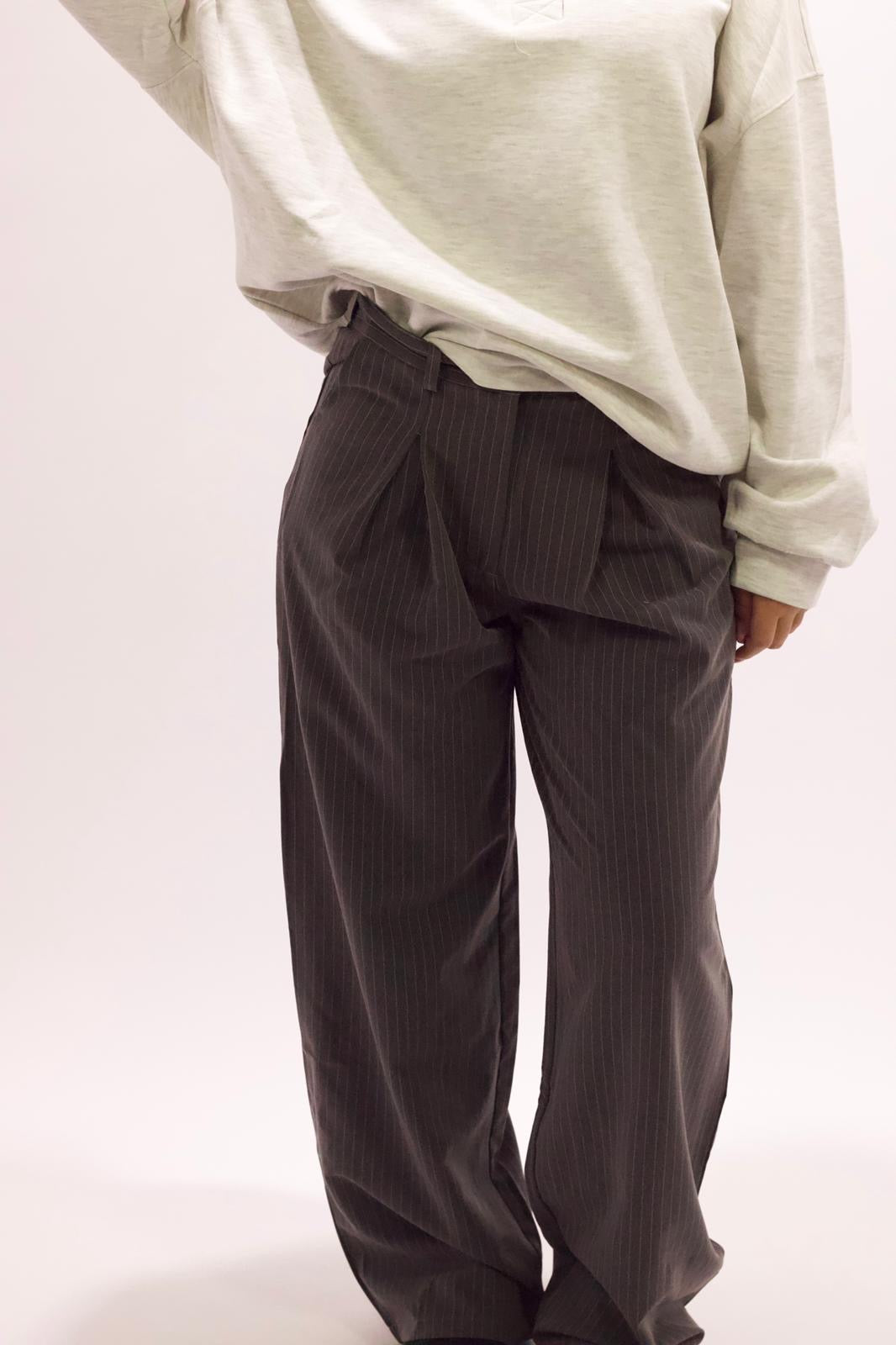 pantalon fluide gris